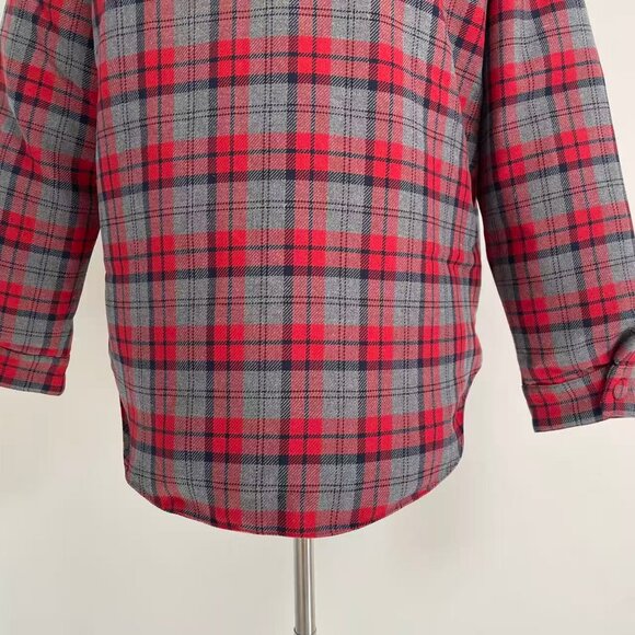 Medium-weight plaid down jacket - Picture 11 of 13